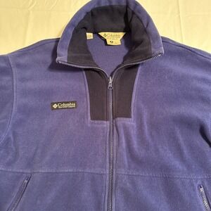JACKET Columbia Womens MEDIUM BLUE/BLK  Benton Springs‎ Full Zip Fleece